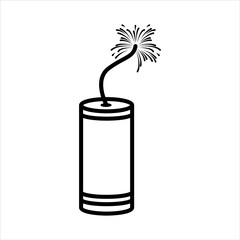 Firecrackers line icon. Suitable for Chinese New Year and Celebration. simple design editable. Design template vector