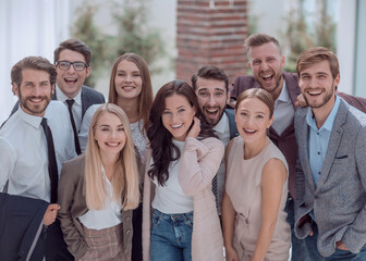 Obraz premium close up. a group of professional corporate employees.