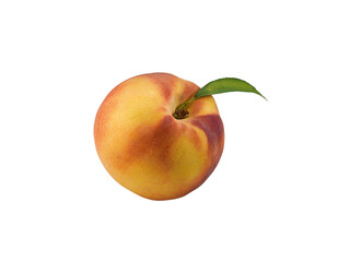 peach fruit on white background