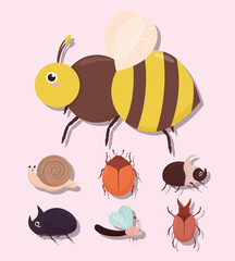seven cute bugs