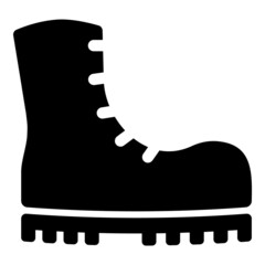 Camping Boots Flat Icon Isolated On White Background