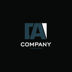 CA Logo Letter Design Template Element