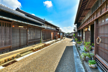 三重県　東海道　関宿の町並み