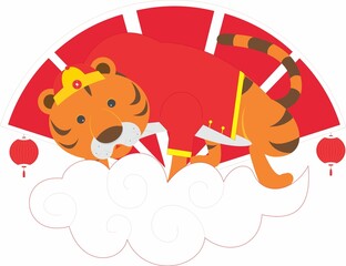 The zodiac of the tiger is the symbol for the turn of the year 2022 which for chinese society and culture is very sacred, with the dominant red and yellow colors