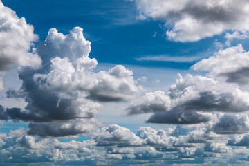 Clouds in sunshine as sky texture