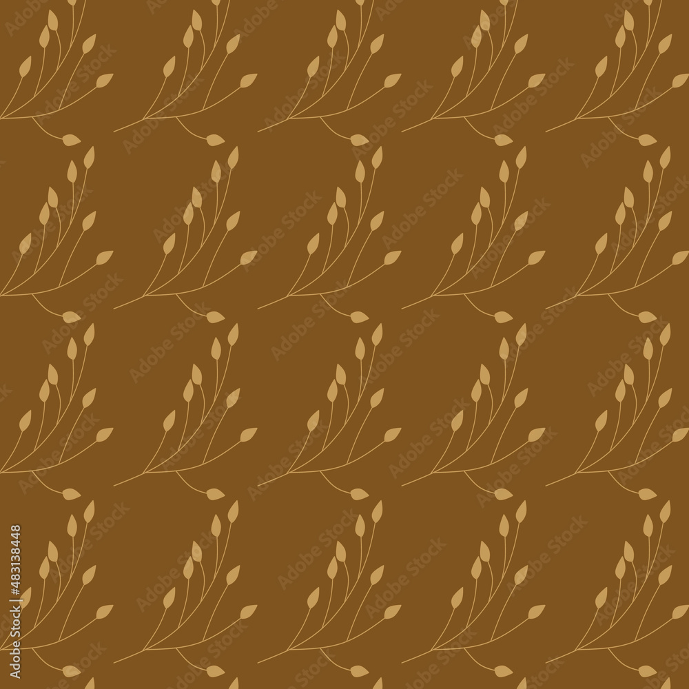 Poster seamless pattern - abstract background with leaves