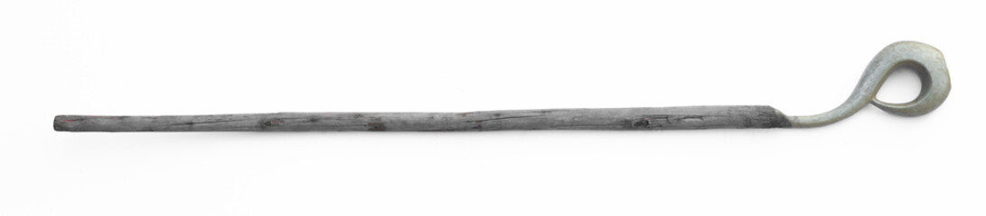 magic wooden staff isolated on white background