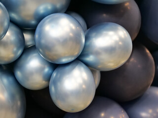 Balloons of gold and blue colors