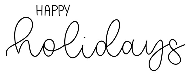 Happy holidays lettering with font (1)