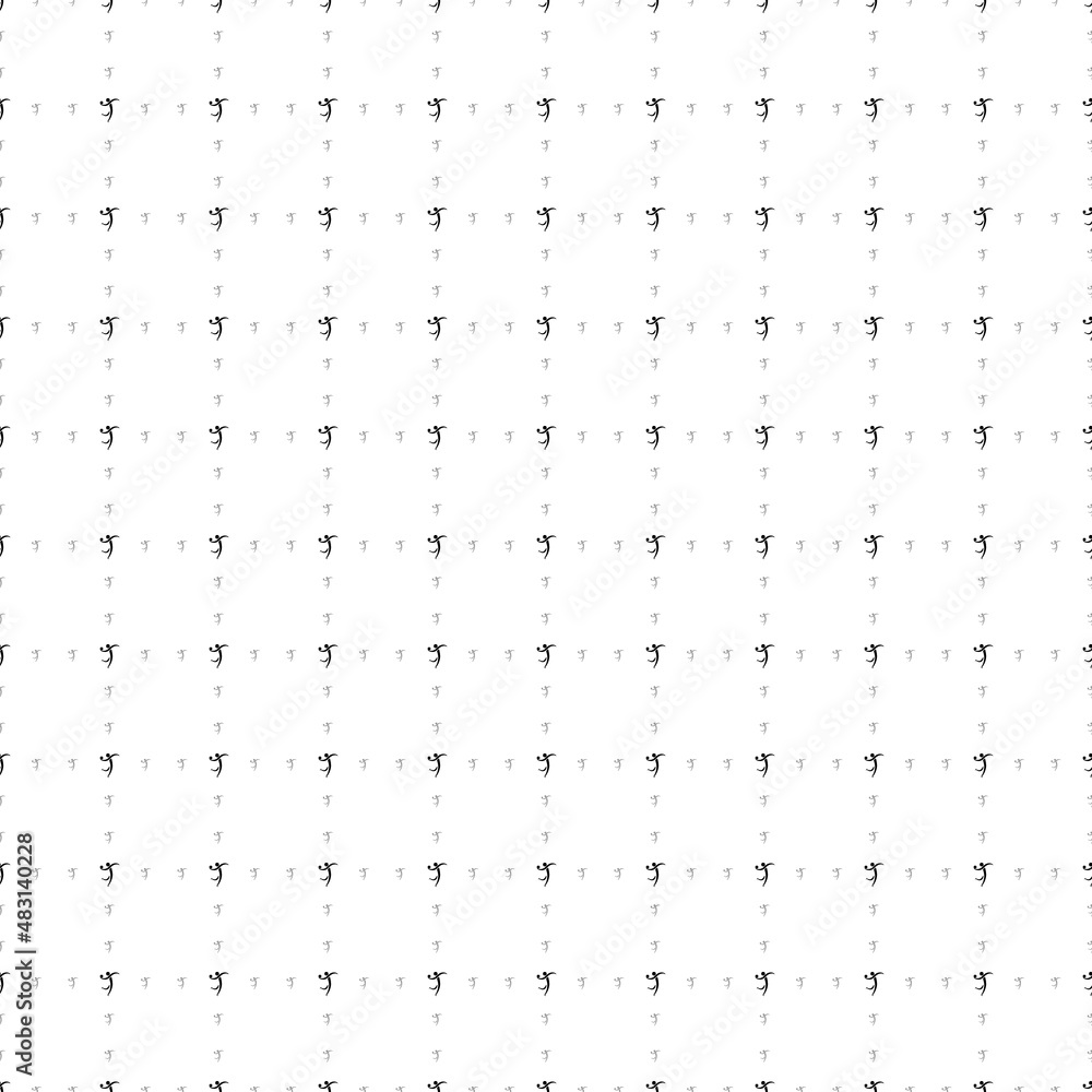 Poster square seamless background pattern from black handball symbols are different sizes and opacity. the 