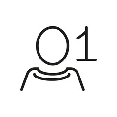 User Outline Vector Icon. Illustration Of A Stroke Vector On A White Background. For App And Website