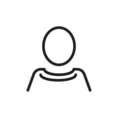 User Outline Vector Icon. Illustration Of A Stroke Vector On A White Background. For App And Website