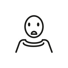 User Outline Vector Icon. Illustration Of A Stroke Vector On A White Background. For App And Website