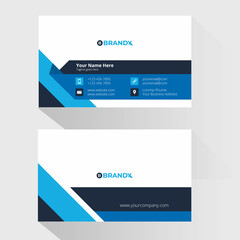 creative and modern blue color business card template vector format