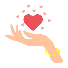 Hands showing the heart