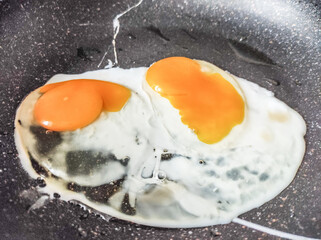 fried egg in a pan