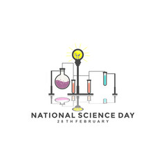 National Science day concept silhouette vector illustration