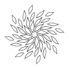 Flower Mandala Coloring book. Vector ethnic oriental circle Decorative Ornament. Outline Vintage decorative elements. Oriental drawing. Design for t-shirt, pattern, sticker, lace, tattoo, yoga.