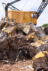Tough equipment for a rough job. Cropped shot of a pile of equipment and scrap metal.