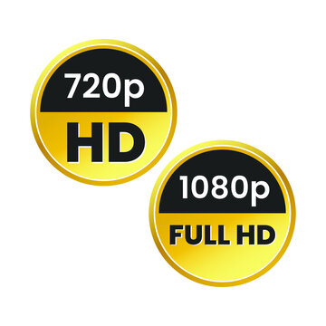720p 1080p Symbol Sign Video High Quality Design Vector