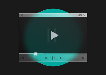 glass morphism video player template