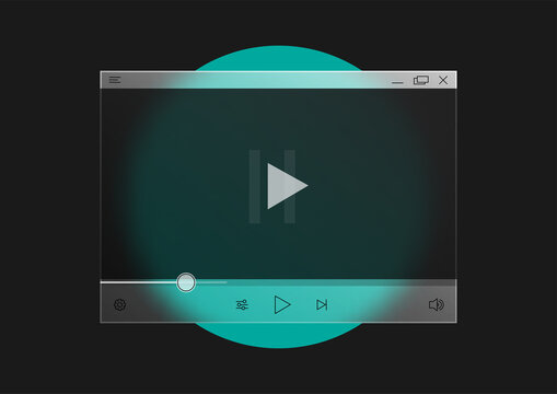 Glass Morphism Video Player Template