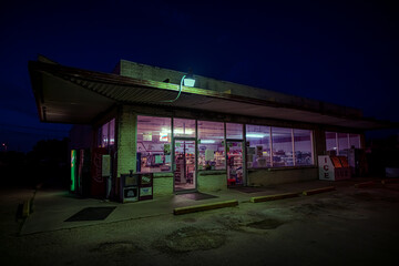 rural Texas store at night © DONNIE