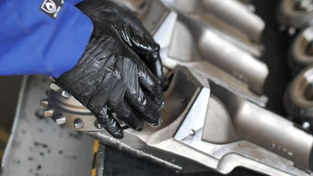 Oil Drilling Tricone element montage 04