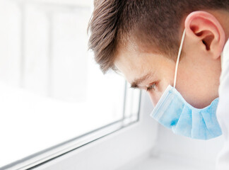 Sad Man in the Flu Mask