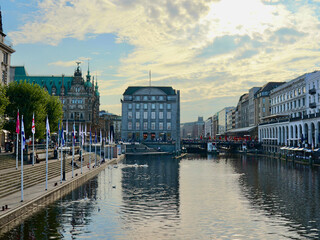 Abenddämmerung in Hamburg