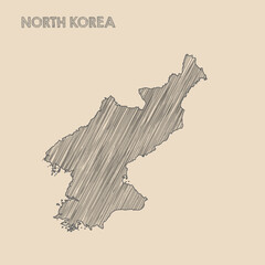 North Korea map hand drawn Sketch background vector,
North Korea freehand Sketch map,
vintage hand drawn map.