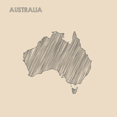 Australia map hand drawn Sketch background vector,
Australia freehand Sketch map,
vintage hand drawn map.