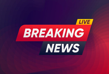 Breaking News Banner, Background vector design