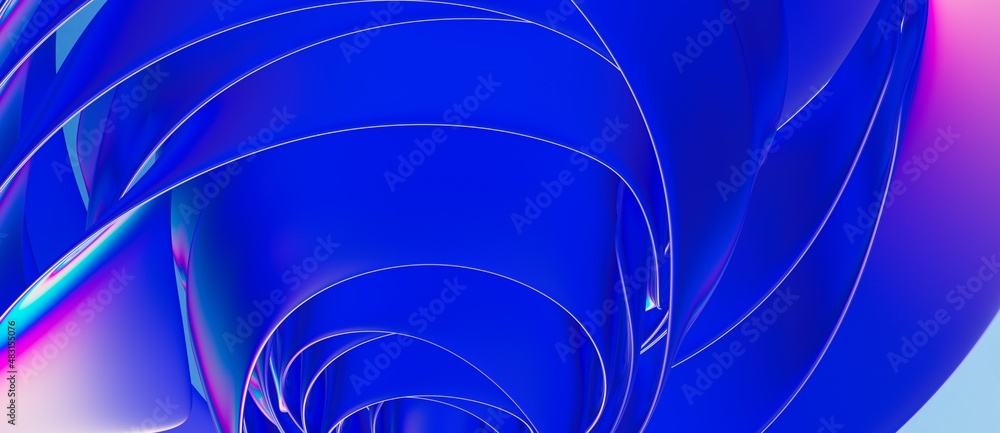Poster Abstract colorful background with wave