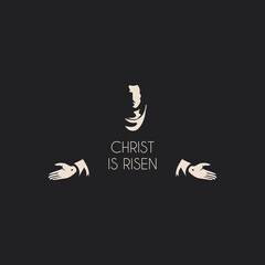 Easter vector illustration. Resurrected Lord Jesus Christ.