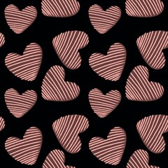 Seamless valentines pattern with hearts for postcard and gifts and cards 