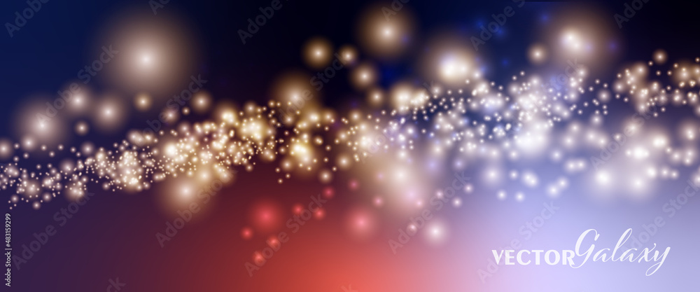 Wall mural space background. magical color galaxy with realistic nebula and lots of shining stars. infinite uni