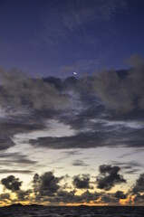 Amazing tropical sunset over the sea