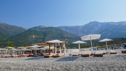 Fototapeta na wymiar A magnificent beach in southern Albania