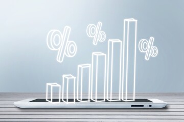 Data media concept with digital tablet and graph.