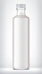 Glass Bottle on background. 