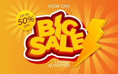 big sale banner design. vector illustration