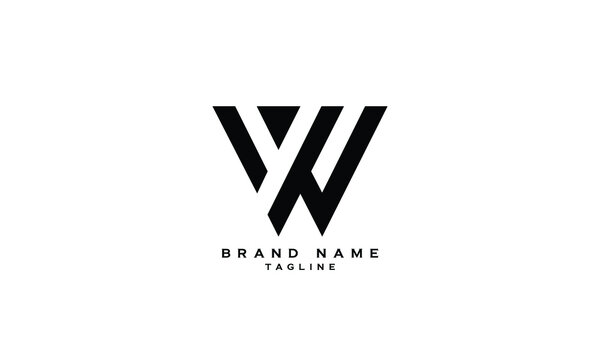 YW WY, Abstract initial monogram letter alphabet logo design