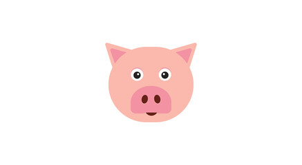 Pig Farm Animals Emoji Illustration Face Vector Design Art