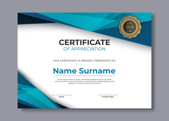 Gradient elegant diploma template