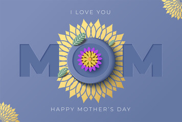 Happy Mothers Day Greeting Card Background.