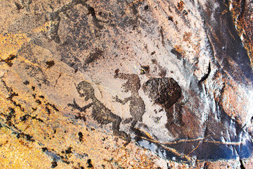 Ancient petroglyphs on the shores of Lake Onega.