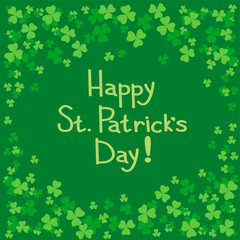 St. Patrick's Day background. Vector for banner, poster, greeting card, flyer, postcard, sticker, etc.