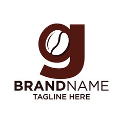 Letter G Coffee Logo Design Template Inspiration, Vector Illustration.
