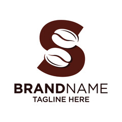 Letter S Coffee Logo Design Template Inspiration, Vector Illustration.